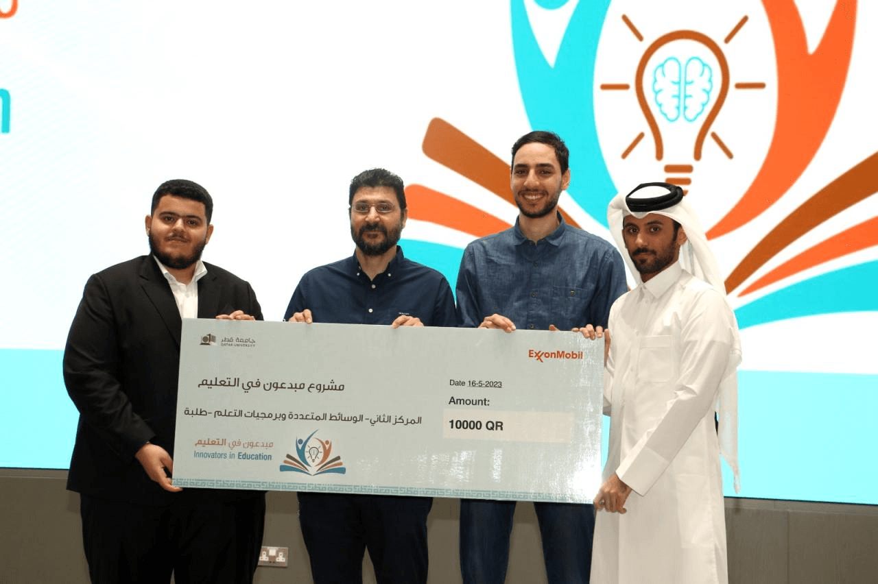 Toripa Tech team members receiving recognition through a Qatar University innovation initiative